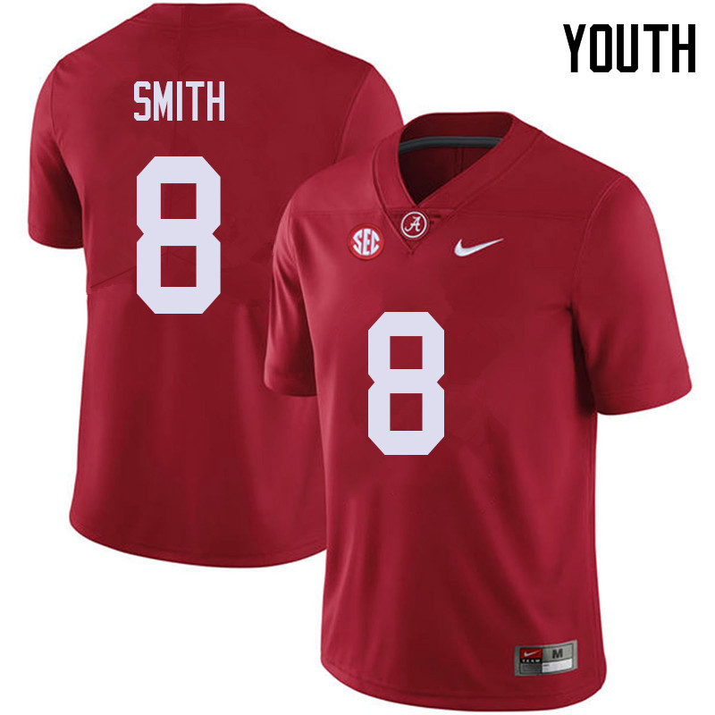 Alabama Crimson Tide Youth Saivion Smith #8 Red NCAA Nike Authentic Stitched 2018 College Football Jersey FO16U07RQ